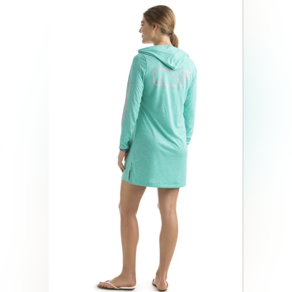 Vineyard Vines Aqua Hooded Swim Coverup